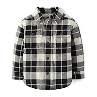 The Children's Place Baby Boys' and Toddler Sherpa Lined Shirt Jacket