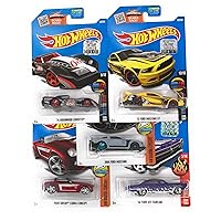 Hot Wheels Muscle Car Madness 5 Pack Random Diecast Bundle Set with Various Corvettes, Mustangs, Camaros, Chargers, GTO