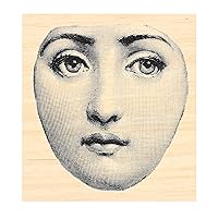 P132 Women's face rubber stamp