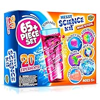 Science Kit for Kids Ages 5+ - Over 20 Science Experiments, Fireworks, Lava Lamp, Bouncy Ball, Fizzy Art, Sizzling Snowballs, Paint Lab, Tornado & More! Gift for Kids Ages 5,6,7,8-12