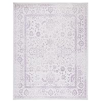 SAFAVIEH Adirondack Collection Area Rug - 8' x 10', Ivory & Lavender, Oriental Distressed Design, Non-Shedding & Easy Care, Ideal for High Traffic Areas in Living Room, Bedroom (ADR109U)