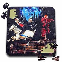 3dRose Ichabod Crane and Headless Horseman Art Painting 1855 - Puzzle, 10 by 10-inch (pzl_36395_2)