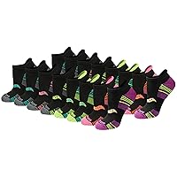 Saucony Women's Performance Heel Tab Athletic Socks (8, Black (16 Pairs), Shoe Size: 5-10