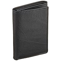 Perry Ellis Men's Park Avenue Leather Trifold Wallet with 3 ID Windows