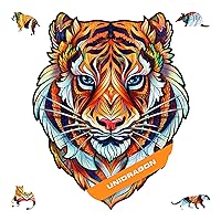 UNIDRAGON Wooden Jigsaw Puzzles - Lovely Tiger, 273 pcs, King Size 11.7