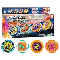 BEYBLADE Burst QuadStrike Energy Uprising 4-Pack with 4 Spinning Tops, Battle Toy Tops, Kid Toys for Ages 8 and Up