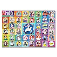 eeBoo: Votes for Women 100 Piece Puzzle, Perfect Project for Little Hands, Aids in Development of Pattern, Shape, and Color Recognition, Offers Children a Challenge, Perfect for Ages 5 and up