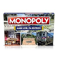 MONOPOLY Board Game - The Main Line Edition: 2-6 Players Family Board Games for Kids and Adults, Board Games for Kids 8 and up, for Kids and Adults, Ideal for Game Night