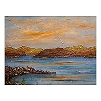 Looking from Lyle Hill Scotland | Scottish Paintings | Art Prints A5 Signed Giclee Print