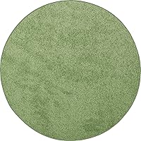Pet Friendly Solid Color Area Rugs Lime Green - 3' Round, Stain & Fade Resistant, Perfect for Indoor Wedding Decor, Contemporary Style, for Bedroom, Living Room,
