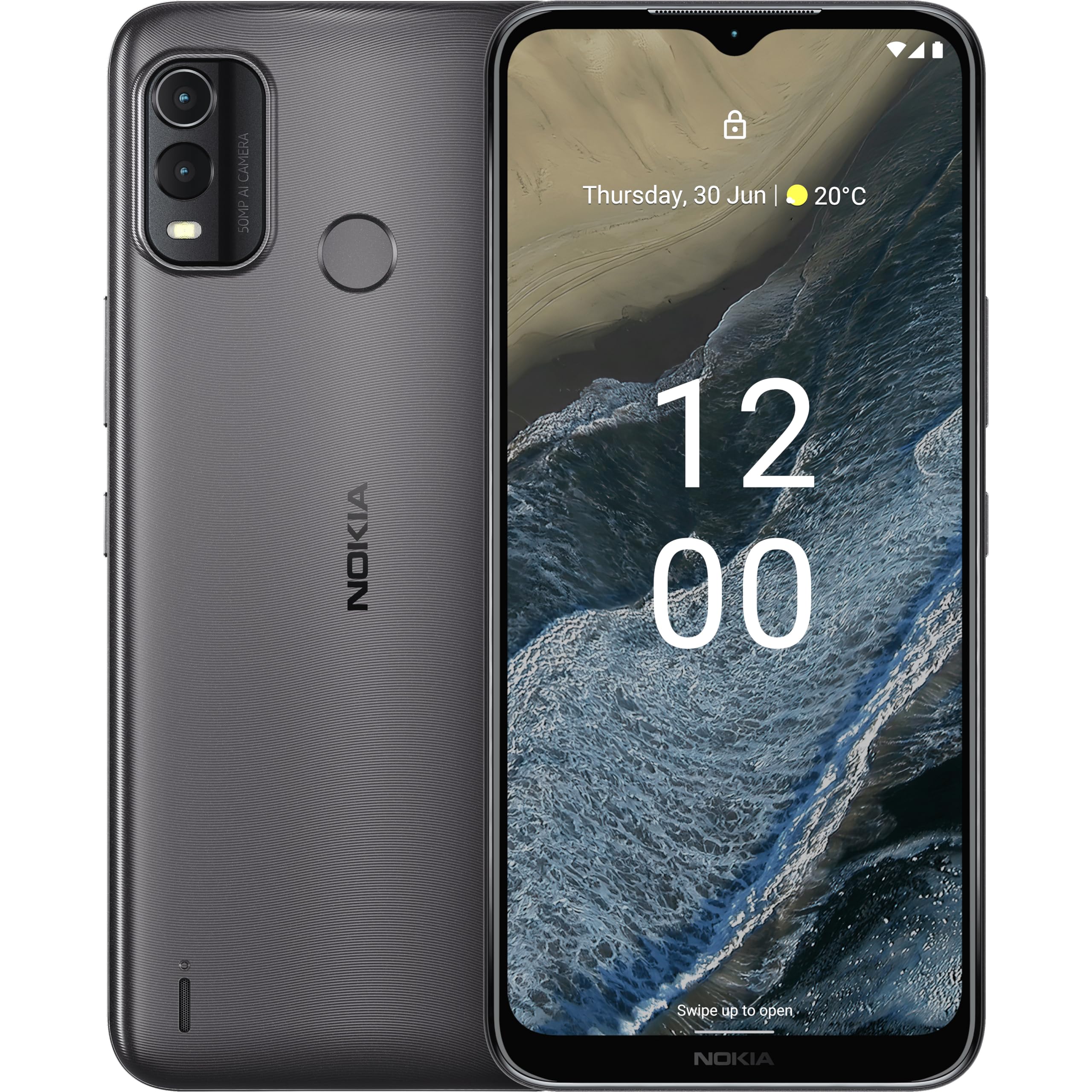 Nokia G11 Plus | Android 12 | 3-Day Battery | 50MP Camera | 3/64GB | 6.52-Inch Screen | Dual Band WiFi | Unlocked GSM Smartphone | Not Compatible with Verizon or AT&T | Charcoal