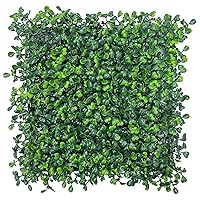 Artificial Grass Wall Panel Backdrop, 10“ by 10” 12P (8.4 sqft) UV-Anti Greenery Boxwood Panels for Indoor Outdoor Green Wall Decor & Ivy Fence Covering Privacy