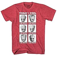 Marvel Men's Guardians of The Galaxy Groot Today I Feel Adult T-Shirt Tee