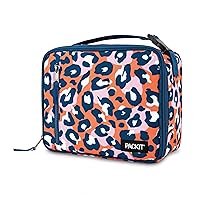 PackIt Freezable Classic Lunch Box, Wild Leopard Orange