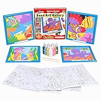 READY 2 LEARN Sand Art Gallery - Color by Number - Sea Life - Sand Art Kit for Kids Aged 5+ - 10 Bright Colors - 4 Design Sheets with Frames - 2 Styluses