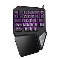 Gaming Keypad The New Gameboard with Programmable Keys 7 Color LED Backlit PC Portable Wired USB Black Ergonomic Game Keypad Compatible with Windows System The Most Fun Gaming Keyboard