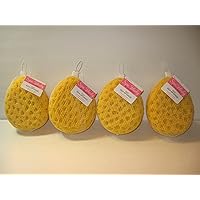 4 Pack Swissco Bath Body Faux Sea Sponge, Creates Rich Lather