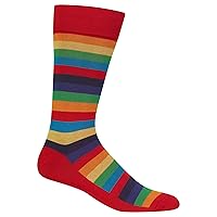 Hot Sox Men's Fun Pattern and Solid Crew Socks - 1 Pair Pack - Cool & Classic Novelty Fashion Design Socks