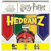 Hedbanz, Harry Potter Wizarding World 2022 Edition with New Cards Family Board Game Gift Toy Merchandise Books Movies Card Game House Headbands, for Adults & Kids Ages 6 and up