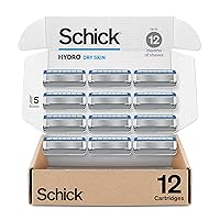 Schick Hydro Dry Skin Refills — Schick Razor Refills for Men, Men’s Razor Refills, 12 Count