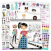 Fashion Angels Sticker Stylist Designer Kit for Girls - Kids Sticker By Number Book For Girls - 700+ Stickers - Fashion Sticker Activity Book - Road Trip Essentials for Kids Ages 6 and Up