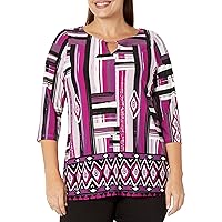 Avenue Women's Plus Size Top Ada Keyhole