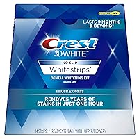 Crest 3D Whitestrips, 1 Hour Express, Teeth Whitening Strip Kit, 14 Strips (7 Count Pack)