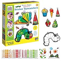 Creativity for Kids The Very Hungry Caterpillar: Sticker Suncatcher Kit - DIY Window Stickers for Toddlers from The World of Eric Carle, Preschool Arts and Crafts for Kids Ages 3-5+, Medium