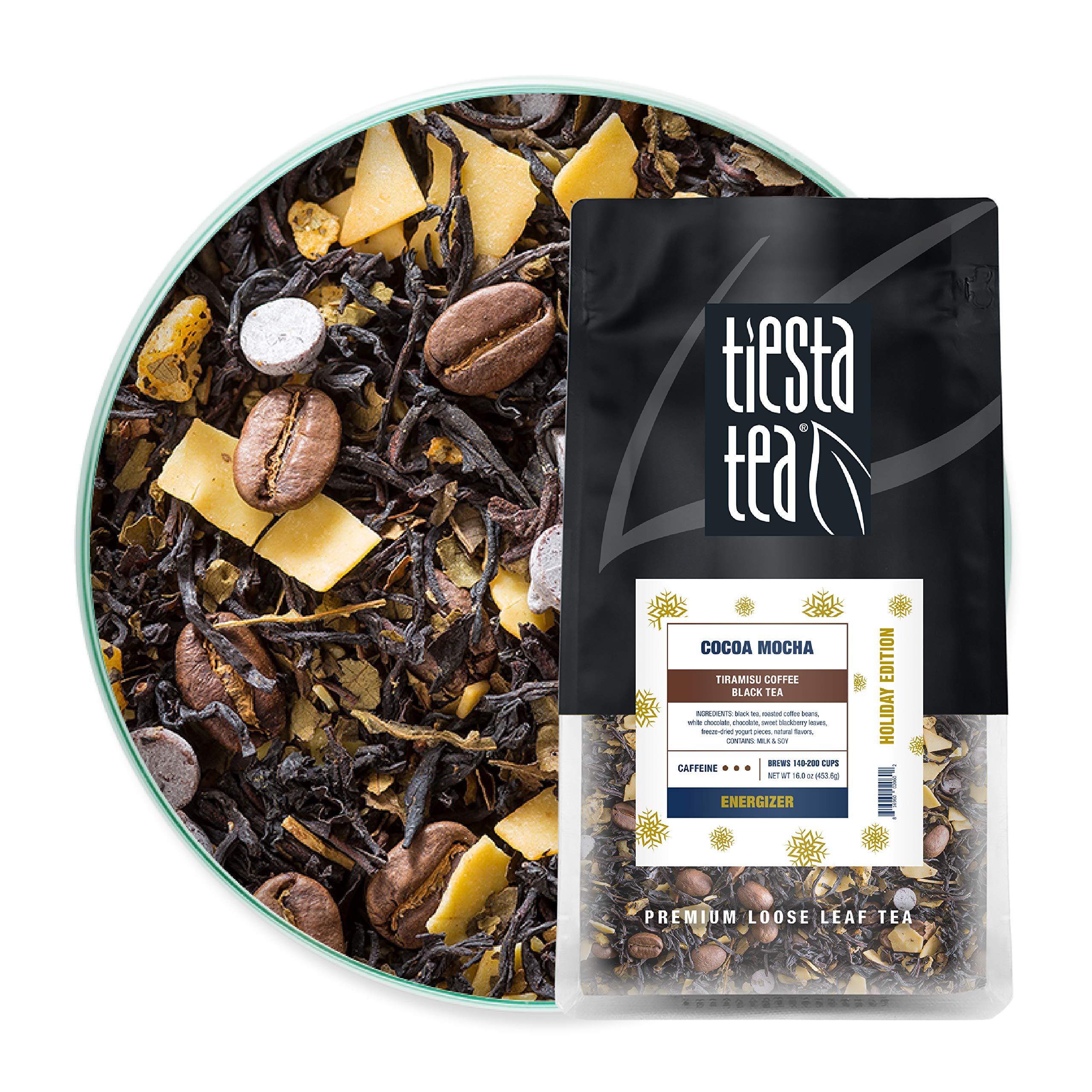 Tiesta Tea - Cocoa Mocha, Loose Leaf Tiramisu Coffee Black Tea, High Caffeine, Hot & Iced Tea, 16 oz Bulk Bag - 200 Cups, Natural Flavored, Black T...