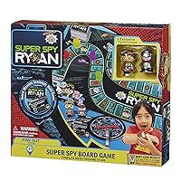 Ryan’s World Super Spy Board Game, Mission Scavenger Hunt to Pack Rat’s Secret Lair, Adventure, Exploration, Mystery, 2 Exclusive Rare Collectible Micro Figures, 70 Mission Cards, Ages 3+