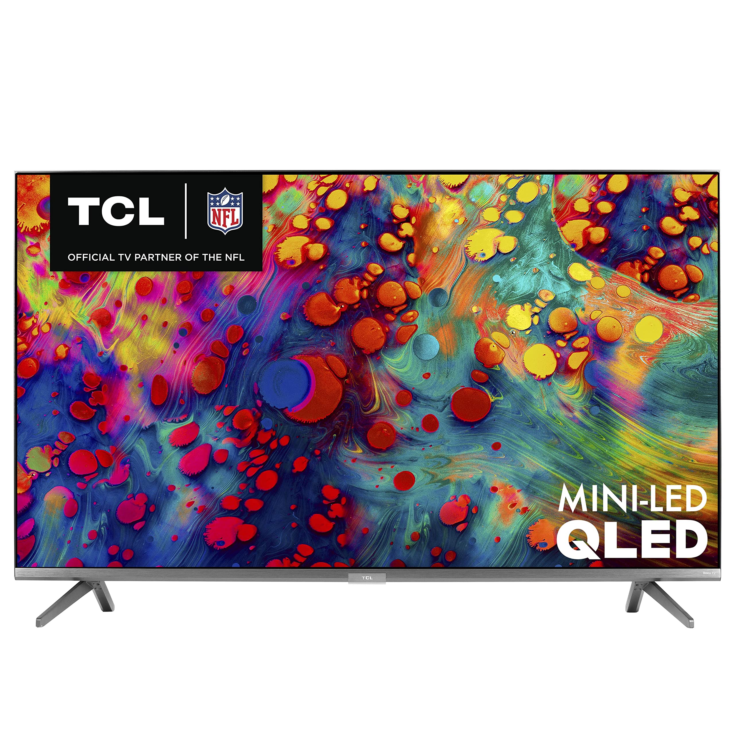 TCL 55-inch 6-Series 4K UHD Dolby Vision HDR QLED Roku Smart TV - 55R635, 2021 Model , Black