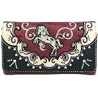 Justin West Mustang Horse Handbag Purse For Girls Women Concealed Carry