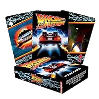 AQUARIUS Back to The Future Playing Cards - Back to The Future Themed Deck of Cards for Your Favorite Card Games - Officially Licensed BTTF Merchandise & Collectibles, Black, Red, Yellow, 2.5 x 3.5