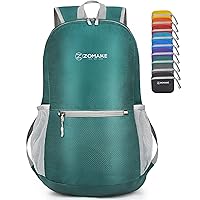 ZOMAKE Ultra Lightweight Hiking Backpack 20L - Packable Small Backpacks Water Resistant Daypack for Women Men(Dark Green)