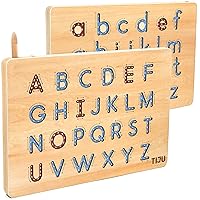 Wooden Magnetic Letter Tracing Board - Learn to Write Toy for Kids Age 3 - Learn to Write Alphabet Learning Toys - Montessori ABC Learning for Toddlers - Alphabet Letters for Kids Ages 3-5