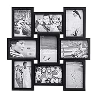 4x6 9-Opening Collage Picture Frame - Displays Nine 4x6 Pictures - Black