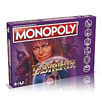 Monopoly Winning Moves Maze Board Game, Goblin King Explores Jim Henson's Maze with David Bowie, Advance to Goblin City and The Staircase Room, Gift for Kids Age 8+