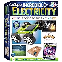Incredible Electricity (us ed) - Book & Science Kit - STEM, Create Electrical Circuits, Conduct Over 45 Experiments, Includes 53-Pieces, 64-Page Book, Learning & Education, Medium