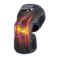CINCOM Knee Massager with Heat, Air Compression Leg Knee Brace for Arthritis and Circulation Heated Knee Brace Wrap for Injury and Joint Recovery (Single Unit)