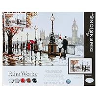 Dimensions PaintWorks Thames View Paint by Number Kit for Adults and Kids, Finished Size 20