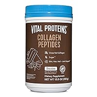 Collagen Peptides Powder, Promotes Hair, Nail, Skin, Bone and Joint Health, Chocolate, 13.5 oz, Pack of 1
