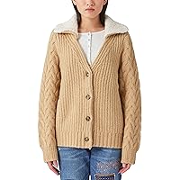 Lucky Brand Women's Cable Collared Cardigan