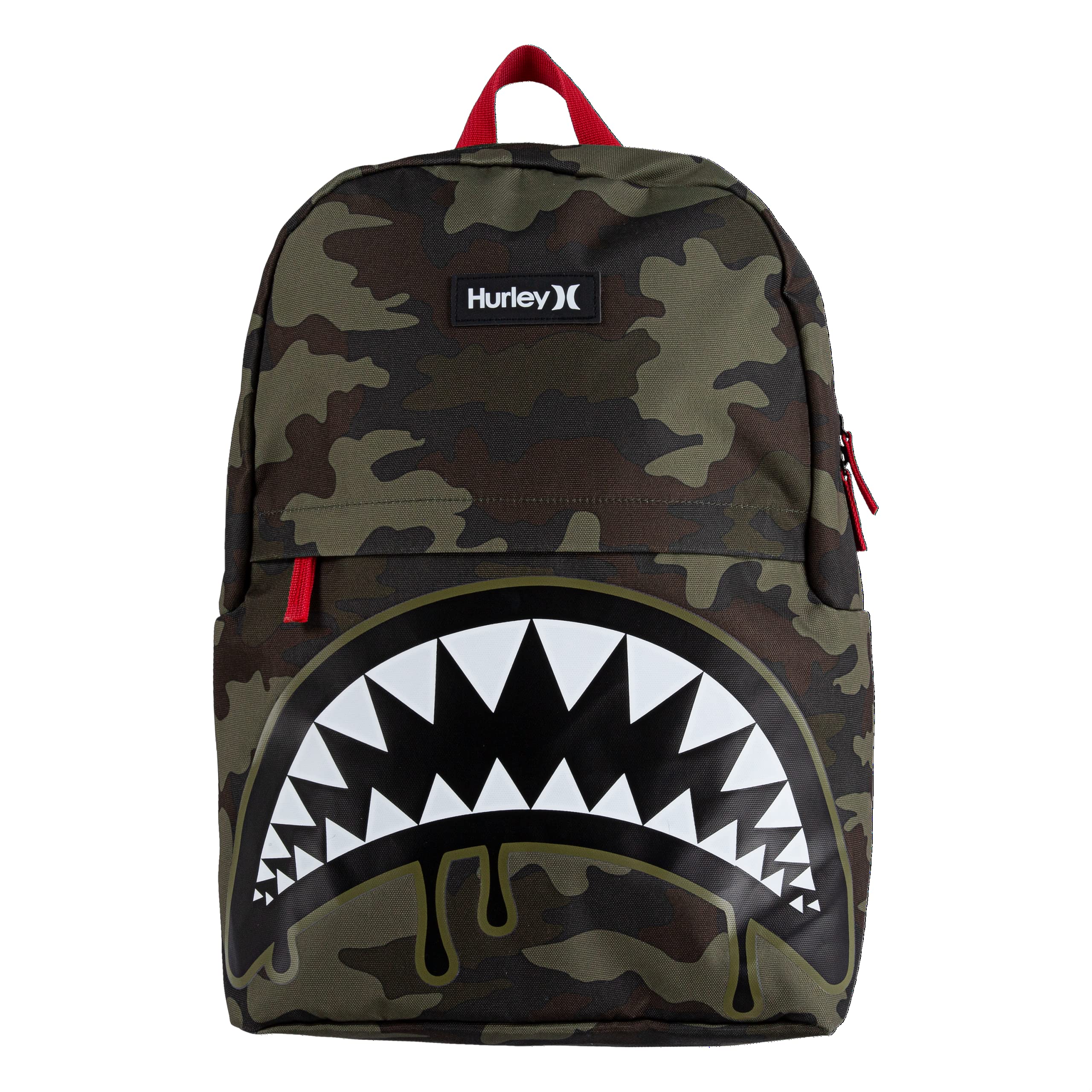 Hurley Unisex-Adults One and Only Backpack, Green Camo Shark, Large