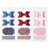 Hallmark Gift Wrapping Accessories (Blue, Red, Pink) 6 Glittery Bows, 12 Matte Gift Tags, 9 Yards of Twine for Birthdays, Christmas, Hanukkah, Valentine's Day, Weddings, Baby Showers, Assorted