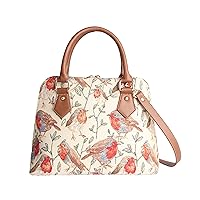 Signare Tapestry Handbags Shoulder bag and Crossbody Bags for Woven with Bird Design