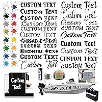 Personalized Design Your Own Name Custom Vinyl Decal - Custom Text Vinyl Sticker Car - Window - Boat - Lettering JDM Automotive Windshield Graphic Name Letter Auto Vehicle Door Banner