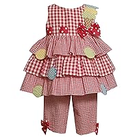 Bonnie Baby Girls Ice Cream Capri Dress Set Outfit, Fuschia, 12M - 24M