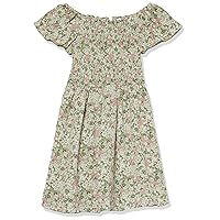 Speechless Girls' Smocked Bodice Flutter Sleeve Dress