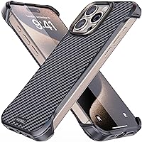 REBEL Case for iPhone 15 Pro Max [Flex Series] Exposed Sides for Comfort, Aramid Fiber, Strong MagSafe Compatible, Shockproof, Metal Lens, Protective Frameless Design, 6.7 Inch Phone 2023 (Flex)
