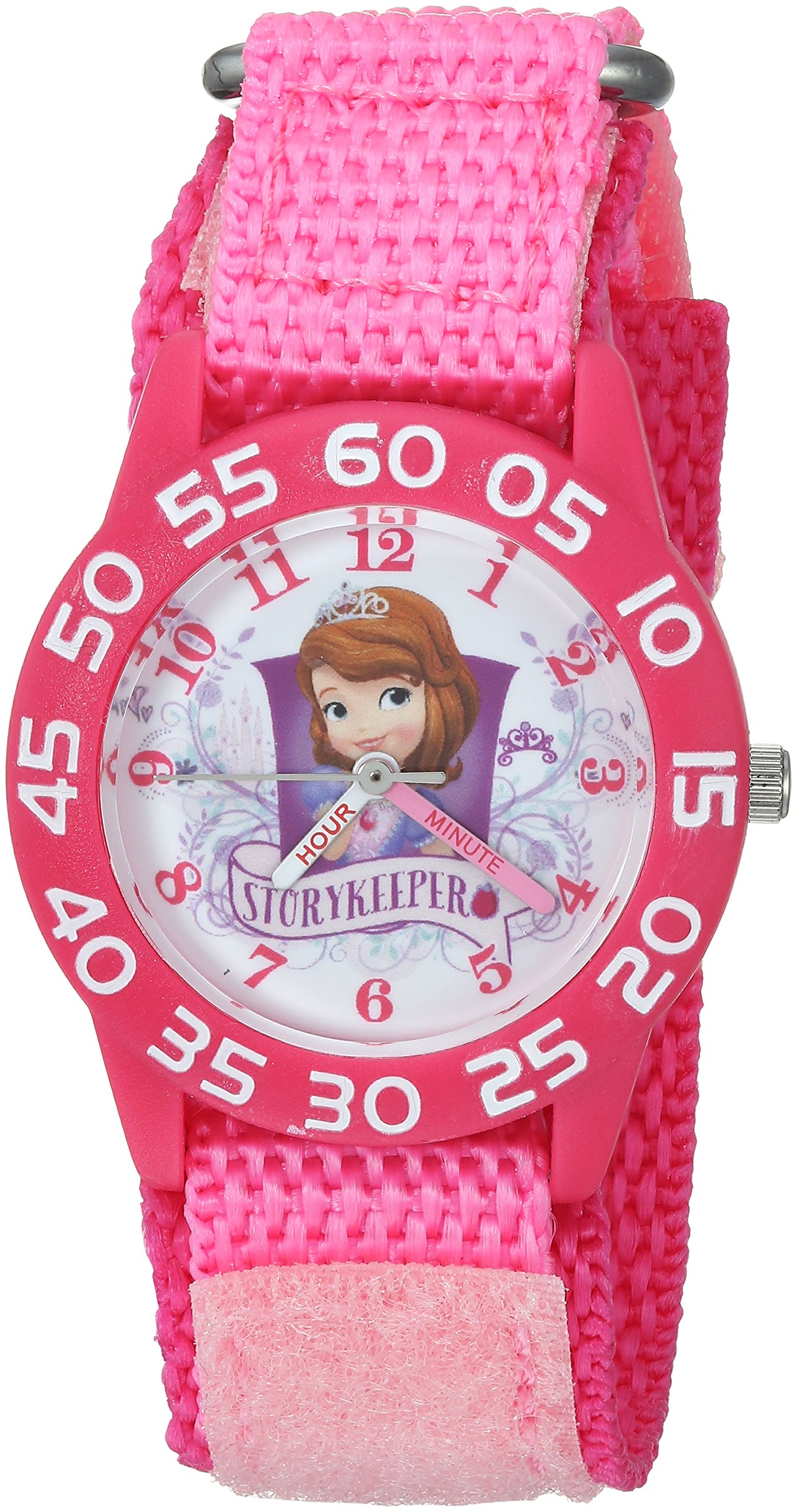 Disney The Princess & The Frog Kids' WDS000266 Princess Sofia Analog Display Analog Quartz Pink Watch